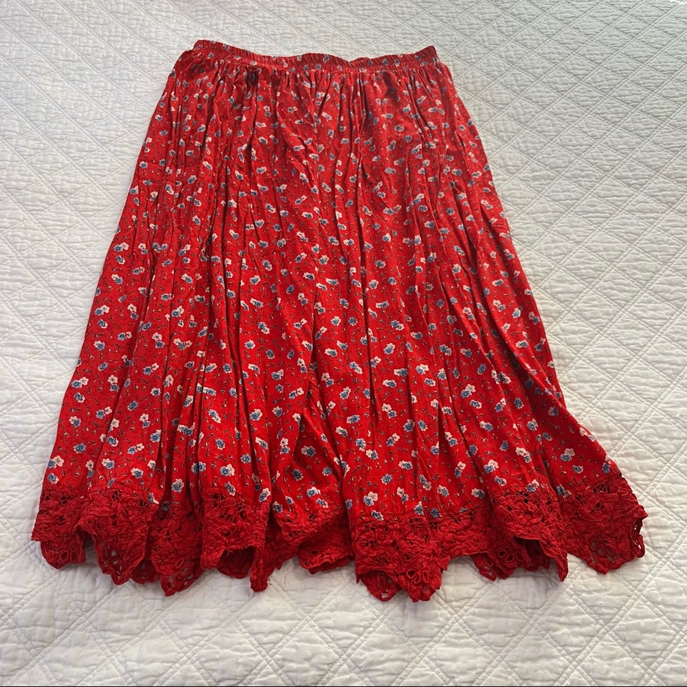 Coldwater Creek 100% rayon prairie skirt